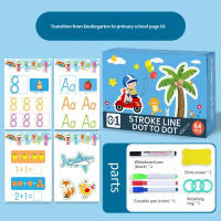 Juego De Libros De Tracció Magia Reutilizable Para Niños Con Bolígrafos Y Borrador Libros De Aprendizaje De Escritura Y Dibujo - details 11