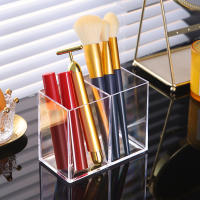 Caja De Maquillaje Transparente Organizador De Escritorio Para Lápices De Ojos Base Rubor Fósforos Y Cepillos De Ojos - details 1