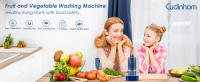 Purificador de Frutas y Verduras con Tecnología de Iones OH, Esterilización en Forma de Cápsula, Temporizador Mecánico, Capacidad de 8L, para Limpiar Granos, Arroz, Carne y Mariscos (Azul) - details 11