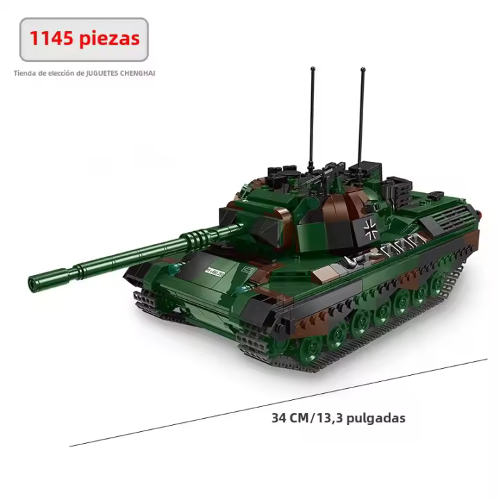 Bloques De Construcción De Tanque Leopard 1 Serie Militar 1145 Piezas Juguetes Educativos Para Niños Y Niñas Regalos Para Niños De Edad Infantil Y Juvenil - 1