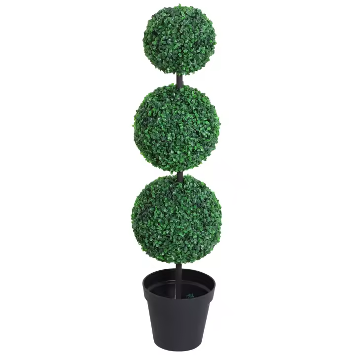 Outsunny Boj Topiario Artificial Bolas con forma artificial dim. Ø 30 x 112H cm Verde - 1