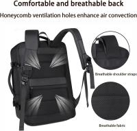 Mochila de viaje, mochila expandible convertible for llevar en el bolso, mochila for computadora portátil, mochilas casuales de negocios con puerto de carga USB, bolsa de senderismo for el fin de sema - details 1