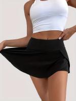 Nueva Falda De Yoga De Cintura Alta Para Mujer Cortas Deportivas Sueltas Y Delgadas Para Correr Shorts De Nylon Y Spandex - details 1
