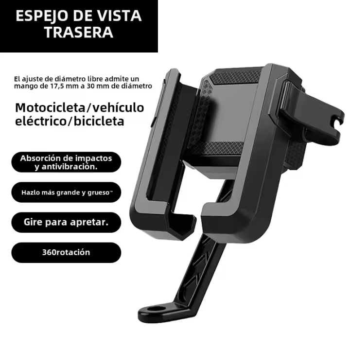 SEAMETAL Soporte De Teléfono Móvil Para Motocicleta Con Cierre Rápido Ancho Ajustable Soporte De Navegación Para Smartphone De 4.7-7.2 Pulgadas Universal Para Motocicleta Scooter Bicicleta - 1
