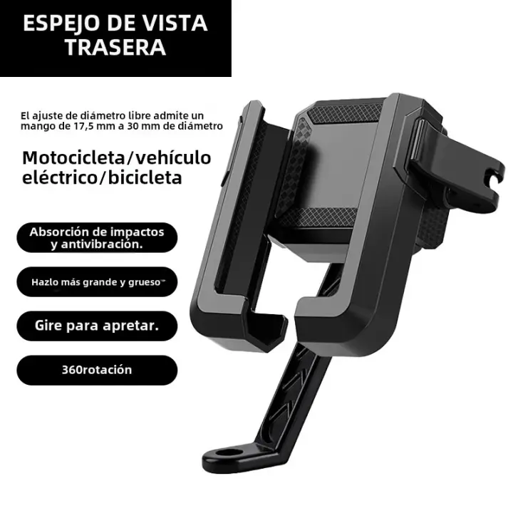 SEAMETAL Soporte De Teléfono Móvil Para Motocicleta Con Cierre Rápido Ancho Ajustable Soporte De Navegación Para Smartphone De 4.7-7.2 Pulgadas Universal Para Motocicleta Scooter Bicicleta - 1