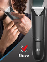 Afeitadora Eléctrica Para Hombres Con Cabeza De Cuchilla Cerámica Recargable Por USB Trimmer De Pierna Y Brazo Con 2 Tapas Protección - details 1