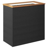 vidaXL Jardinera de ratán sintético negra Dimensiones 40 x 40 x 40 cm,  40 x 40 x 80 cm,  80 x 40 x 40 cm y mas - details 2