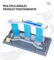 Bloques De Construcción Compatible Con La Ciudad Para Niños Marina Bay Sands Hotel De Singapur Modelo Técnico De Bloques Pequeños Material ABS Educativo Y Divertido - details 2