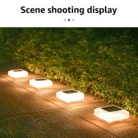 Lámpara Solar De Poste Para Jardín Y Patio Luz De Capa De Pared Exterior Impermeable Con Sombrilla Cuadrada Luz Cálida Para Deck Y Valla - details 4