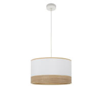 Fabrilamp - Colgante Olga 1xe27 Blanco/blanco-mad.clara Regx40x40 Cm - details 0
