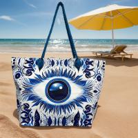 MEJORADA KD-2306 Bolso de Playa-Tote Bag Súper Grande 60x40x20CM con Diseño de Ojo Turco y Motivos Azules, Ideal para Playa y Vacaciones - details 9