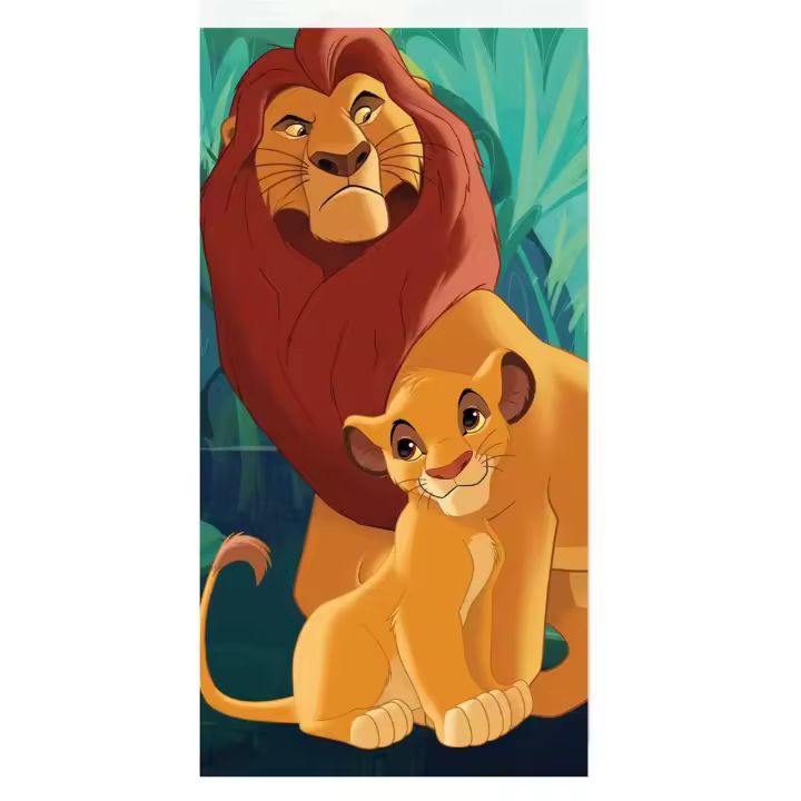 Toalla para Playa Piscina Rey Leon Disney Oficial 70x140cm infantil de microfibra para niños - 1