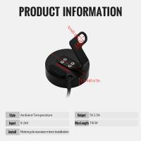 Voltímetro Y Termómetro Digital LED Tres En Uno Para DC 9-24V Con Pantalla De Tiempo Y Código Visual Herramienta De Medición De Voltaje ABS - details 3