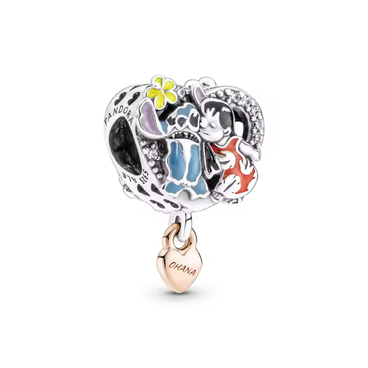 Pandora Disney Charm en plata de ley Ohana Lilo & Stitch de Disney 781682C01 , para Mujer - 1