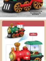 Juguete De Tren Para Bebés 3-5 Años Con Motor De Vapor Eléctrico Luz Y Sonido Camiones De Tren Regalo Para Niños - details 2