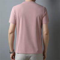 Camiseta De Hombre Casual Y Moda Con Cuello V Y Mangas Cortas En Color Sólido Transpirable Y Cómoda Para Verano Top Versátil - details 19