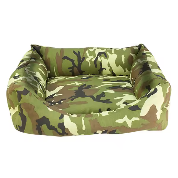 Cama estilo camuflaje para perros - 50 x 45 x 17 cm - Cómoda y agradable - Accesorios para dormir - 1