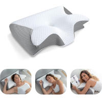 Almohada Cervical de espuma viscoelástica, almohada ortopédica de contorno ergonómico 2 en 1 para el dolor de cuello, almohadas de soporte contorneadas, 1 unidad - details 0