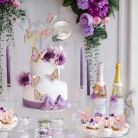 22 Piezas De Decoraciones De Mariposa Con Toppers De Pasteles Para Baile De Quinceañera Bodas Cumpleaños Fiesta De Baby Shower - details 6