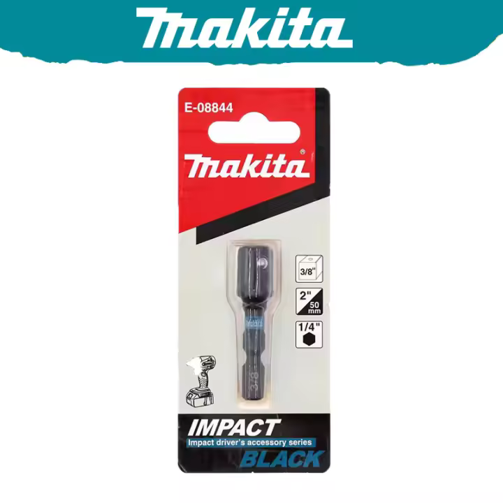 Adaptador De Tornillo a Tornillo Negro Makita E-08844 1/4'' Hex Shank Herramienta Accesorio De Acero Cr-V Longitud 50mm - 1