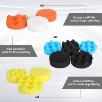 Kit De Esponjas Para Pulir Coche Poliuretano Amortiguador Para Máquina De Pulir Cera Elimina Rasguños Para Automóviles Y Motocicletas - details 6
