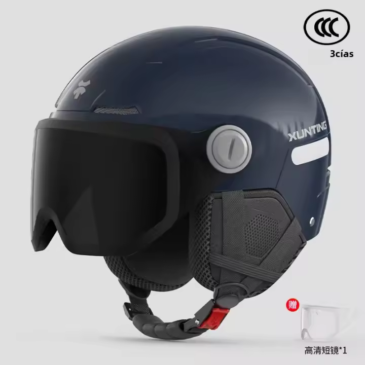Casco De Motocicleta Grande Para Hombre Universal Cuatro Estaciones Compatible Con Batería 3C Certificación Medio Tamaño - 1