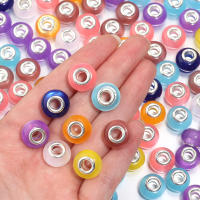 20pcs Huesos De Resina Brillantes Imitación Ojo De Gato Con Agujero Grande Encantos Para DIY Pulseras Collares Joyería Accesorios - details 3