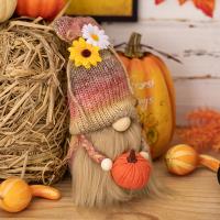 Adornos De Peluche De Gnome Y Calabaza Para Decoración De Navidad Y Agradecimiento Otoño Tamaño Único Decoraciones Swedes Nisse Elf Dwarf - details 1