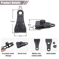 Clips De Tarp Para Cubierta De Piscina Y Tienda De Campaña Gruesos Y Con Agarre Fuerte Para Awnings Canopias Y Camping Al Aire Libre - details 0