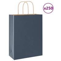 vidaXL Bolsas de papel kraft con asas 250 uds negra 26x12x35 cm en color Negro/Rosa/Amarillo y más - details 7