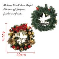 Corona De Navidad Para Puerta De Entrada Dorada Decoración De Pared Y Puerta De Año Nuevo 2024 Guirnalda De Ornamento Navidad 2025 - details 15