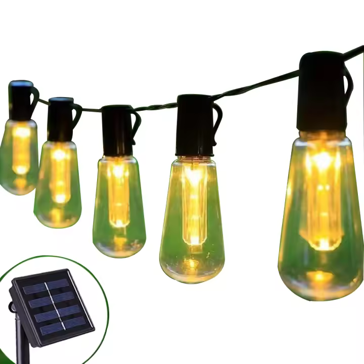 Luz De Cadena Solar LED Para Exterior Guirnalda De Globos Navideños Decoración Para Jardín Fiesta Camping Terraza Lámpara Faeira - 1