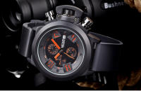 Reloj De Pulsera Deportivo Para Hombre Megir Moda Con Banda De Silicona Pantalla Analógica Cronógrafo Negro Con Calendario Resistente Al Agua - details 8