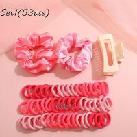 Accesorios De Pelo Fashion Dopamine Para Mujer Set De 53-163 Piezas Círculos Elásticos Coloridos Con Flores Regalo Para Fiestas Diarias - details 1