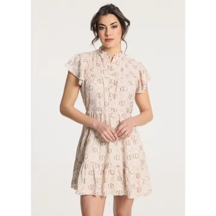 Victorio & Lucchino - Vestido corto fluido con estampado floral - 1