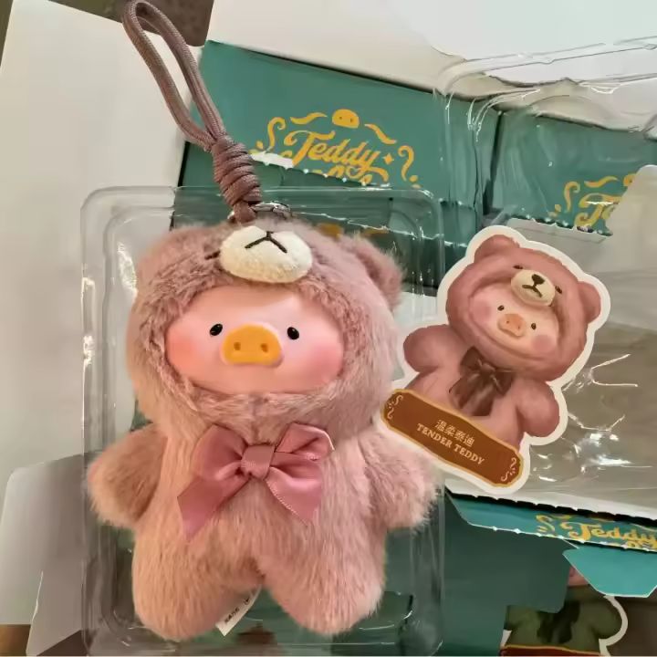 Muñeca De Vinilo Retro Teddy Lulu Pig Replicada Juguetes Kawaii Colgante Desmontable Para Niños Regalo Sin Embalaje Original - 1