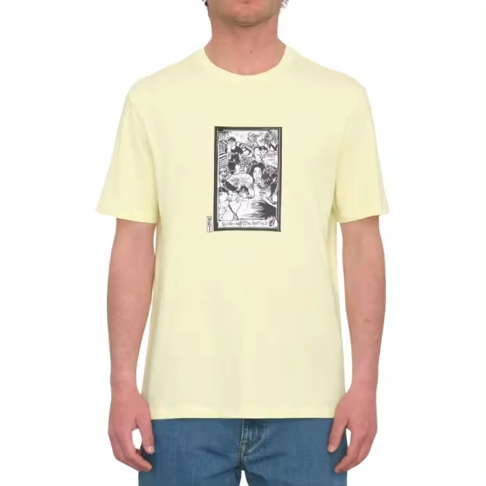 Camiserta Manga Corta Volcom Maditi Bsc Sst - Aura Yellow - 1