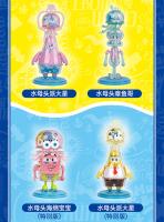6PCS Spongebob Squarepants Caja Sorpresa Patrick Star Figuras De Acción De Anime Serie Jellyfish Saltarina Juguetes Para Niños Regalo - details 2