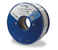 Metronic 438225 - Bobina de cable coaxial satélite de 25m, blanco - details 0