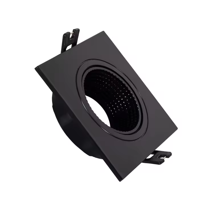 Ledkia Aro Downlight Cuadrado Basculante para Bombilla LED GU10 / GU5.3 Corte Ø80 mm - 1
