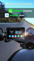 Pantalla Portátil Srnubi Para Motocicleta 5 Pulgadas Con Wireless Carplay Y Android Auto IPX7 Impermeable Dual Lens Bluetooth GPS Monitor - details 0