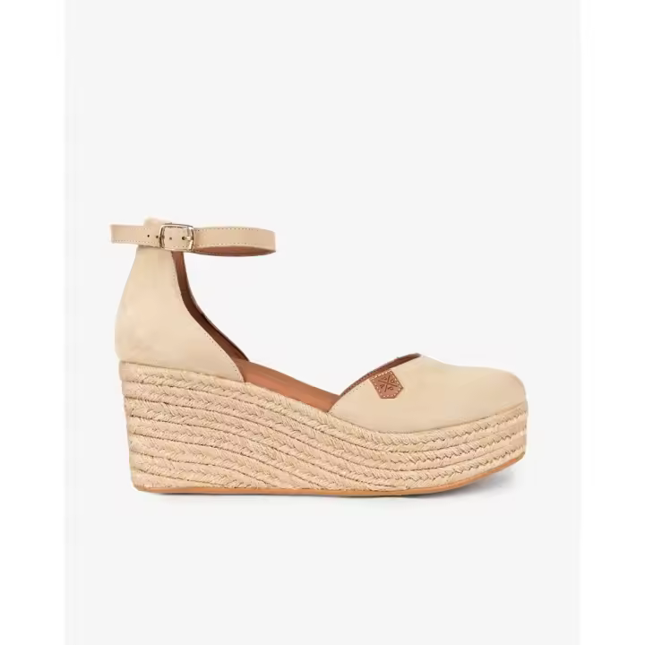 Sandalias plataforma mujer POPA CANTALAR BEI VALENCIANA PLATAFORMA YUTE SERRAJE BEIG 35928 25V - 1