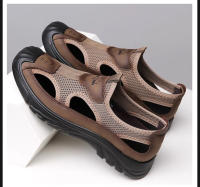 Sandalias Para Hombre Estilo Nuevo Slip-on Transpirables Con Suela Gruesa Y Ligera Zapatillas Casuales De Malla Sandalias Holgadas - details 16