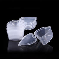 10PCS Copas De Salsa Desechables De Plástico 50/100ml Caja De Alimentos Tapa De Pintura Paleta Reutilizable Para Cocina Condimentos - details 9