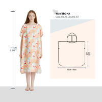 Poncho Toalla Rápida De Secado Microfibra Para Playa Y Natación Robe De Baño Para Adultos Con Capucha Toalla De Natación - details 0