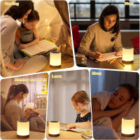 Lámpara Nocturna Toque Sensor Recargable Para Niños Habitación Luz Caliente Blanca RGB Cambiante Lámpara De Mesa Para Dormitorio - details 14