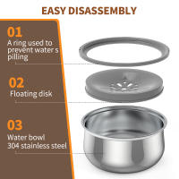 Tazón Flotante Para Mascotas De 4.3L Acero Inoxidable Dispensador De Agua Portátil Para Perros Y Gatos Accesorios Para Mascotas - details 3