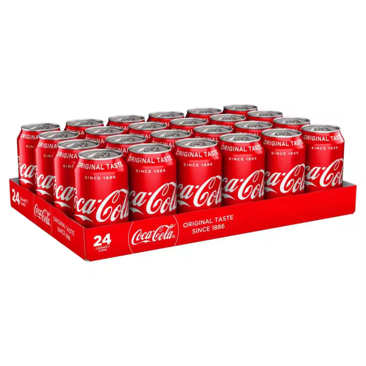 Coca Cola Original Lata 33cl Paquete 24 Unidades Bebida Refrescante para Almacenamiento y Eventos - Importado de Europa - 1
