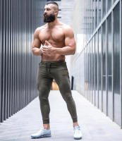 Pantalones De Correr Para Hombre Fitness Entrenamiento Deportivo Tejido De Poliéster Y Algodón Estilo Magro Ajustado Para Gimnasio Y Running - details 6