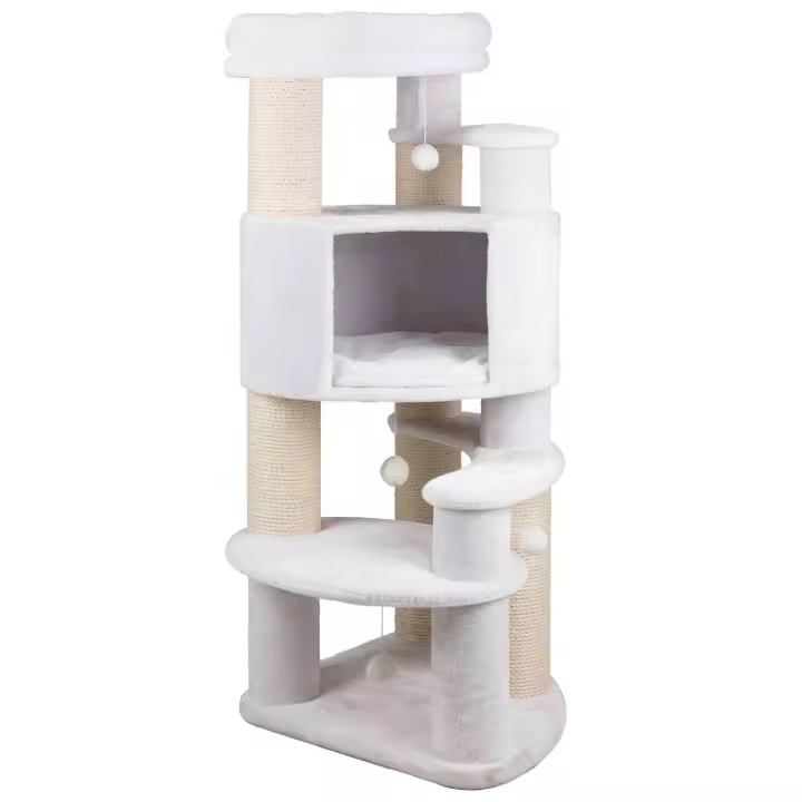 Trixie Poste Rascador XXL Zita para Gatos Grandes con Cueva y Plataforma - 1